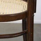 Gecombineerde Set Van 4 Originele Antieke Thonet Bistro Stoelen Voorzien Van Nieuwe Zittingen thumbnail 17