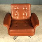 Vintage Lederen Draaifauteuil – Jaren 70 thumbnail 10