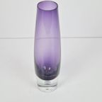 Vintage Scandinavische Design Vaas Paars Glas ‘60 Art Vase thumbnail 3
