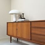 Vintage Houten Dressoir / Sideboard Met 2 Deurtjes En 3 Lades thumbnail 6