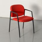 Ahrend 320 Vergaderstoel, Rood, 4-Poot Onderstel thumbnail 2