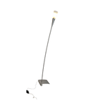 Hala Zeist - Vloerlamp - Geborsteld Staal - Gesatineerd Glas - Post Modern - 90's thumbnail 4
