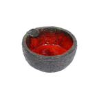 Fat Lava Aardewerk Keramiek Asbak Fel Rood Plem Vintage 13Cm thumbnail 10