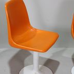 Vintage Seventies Kuipstoel, Eetkamerstoel - Oranje thumbnail 3