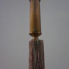 Mid Century Marmer, Onyx En Bronzen Staande Lamp thumbnail 9