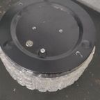 Vintage Plafondlamp Glas Rond Blokjes thumbnail 4