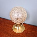Duo Of Space Age-lampen In Messing En Getextureerd Glas, 197 thumbnail 12