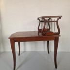Klassiek Art Nouveau Jugendstil Harp Bijzettafeltje. thumbnail 3