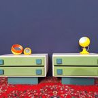 Vintage Brocante Houten Kastje, Halkastje, Nachtkastjes thumbnail 25