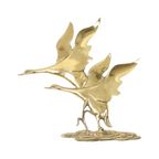 Messing Opvliegende Ganzen Mid Century Muurdecoratie Vogels thumbnail 8