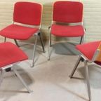 Set Van 4 Vintage Stoelen Giancarlo Piretti Stijl thumbnail 4