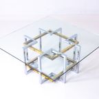 Brass & Chrome Geometrical Coffee Table thumbnail 4