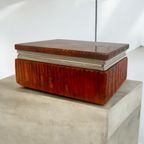 Vintage Italiaans Oranje Albasten Kistje (handcarved) thumbnail 2