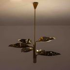 Zeldzame Mid-century "leaf" Luster Van Angelo Lelii Voor Arredoluce, 1970 thumbnail 16