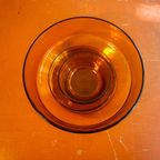 3X Orange Amber Glass Serving Bowls Salad Bowl Odds And Ends thumbnail 4