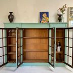 Antieke Vintage Vitrinekast Servieskast Boekenkast Dressoir thumbnail 3