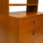 Vintage Wandkast Scandinavisch Teak Kastje Lades 1960 Design thumbnail 3