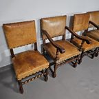 Matching Set / Castle Chairs / Neo Barok / Sheep Leather / 1900S thumbnail 4