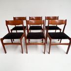 Set Van 6 Opnieuw Gestoffeerde Stoelen Van Burchardt Nielsen thumbnail 18
