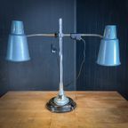 Twee Koppige Industriële Bureaulamp – Jaren 70 thumbnail 6