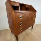 Charmante Deense Secretaire Cq Kaptafel, 1960'S thumbnail 2