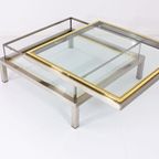 Brass And Chrome Sliding Top Table thumbnail 8