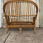 Vintage Rotan Bank, Tweezitter. Exclusief. Dutch Design. thumbnail 4