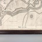 Antieke Kaart Van Menen Ca. 1745 thumbnail 5