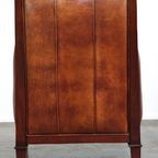 Mooie Schapenleren Artdeco Design Fauteuil/ Armchair Afgewerkt Met Hout thumbnail 11