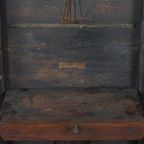 Grote Eind 18E Eeuwse Antieke Eikenhouten Engelse Tilttop Tafel thumbnail 9