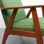 Vintage Fauteuil Teakhout Groen thumbnail 4