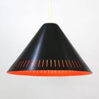 Leuke Zwart En Oranje Lyfa Hanglamp / Mid Century Modern Lamp | Jaren 60 Lamp *** Denemarken Jare thumbnail 4