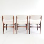 3 Palissander Stoelen Eettafel Crème Teddy Stof | Danish thumbnail 3