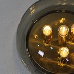 Vintage Design Plafondlamp Rookglas, Wandlamp - Jaren '70 thumbnail 13