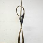 Vintage 50S Messing Kraanvogel Sculptuur Boris Lovet-Lorski / Art Deco Entwined Cranes Sculpture thumbnail 8