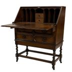 Antieke Secretaire Met Gedraaide Poten Jaren 50 Design thumbnail 5