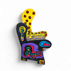 Oversized Decorative Wooden Wing Chair thumbnail 3