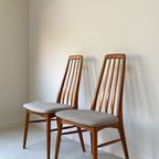Zes Deens Vintage Houten Eetkamerstoelen Koefoed Hornslet thumbnail 9