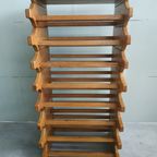 Eikenhout Wijnrek/Flessenrek Jaren 70 Scandinavische Stijl thumbnail 7
