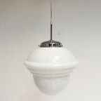 Opaalglazen Plafondlamp Met Kabel Uit De 1960’S thumbnail 4