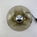 Gerookt Glas En Goud Verchroomde Tafellamp Futura Van Peill En Putzler 1960 thumbnail 11