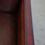 Schapenleren Art Deco Design Armchair Gecombineerd Met Hout En Een Mooi Patina thumbnail 9