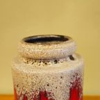 Vintage West Germany Vaas Vaasje Bruin Rood thumbnail 3