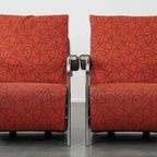 Set Van 2 Mooie En Comfortabele Leolux Design Fauteuils/armchairs Model Scylla Met Extra Rugkusse thumbnail 2