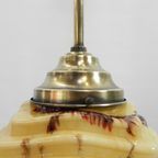 Art Deco Hanglamp Met Gemarmerde Glazen Kap thumbnail 14