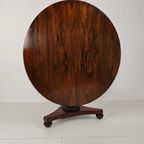 Uitstekende Kwaliteit 19E-Eeuwse Willem Iv Palissander Ontbijttafel Met Kantelblad – Ca. 1820 thumbnail 16