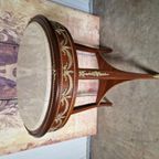 Klassieke Sierlijke Bijzettafel, Plantentafel, Wandconsole Marmeren Blad En Missing Versieringen Afm. 60x60cm En 81cm Hoog thumbnail 2