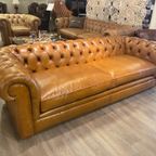 Chesterfield Bank 3,5 Zits Cognac Leer  Nieuw thumbnail 6