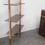 Belgo Chrom Glass Brass Freestanding Wall Unit Regency Bar thumbnail 5