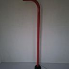 Italiaanse Vintage Design Vloerlamp Tube Rood Metaal Tubular thumbnail 5